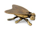 Vintage Brass Fly Ashtray / Trinket Box with Flat Pivoting Wings (c.1950s) - thirdshift