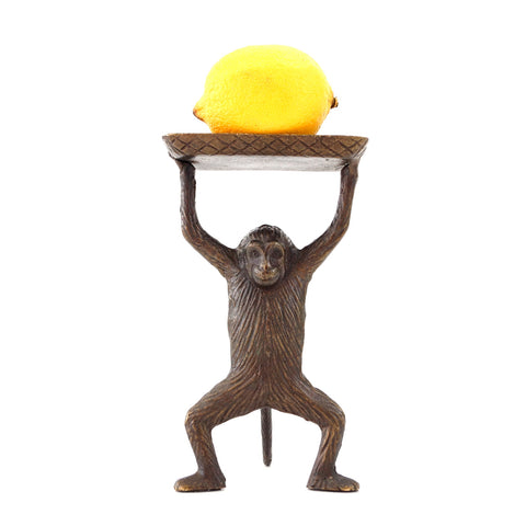 Vintage Monkey Tray in Cast Brass (c.1970s) N2 - thirdshift