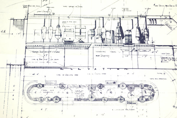 Vintage Star Wars Blueprint for Mos Eisley / Interior Cantina (c.1977 ...