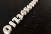 Vintage White Ceramic Push Pins Numbers 0 to 9, 10 pins (c.1940s) - thirdshift