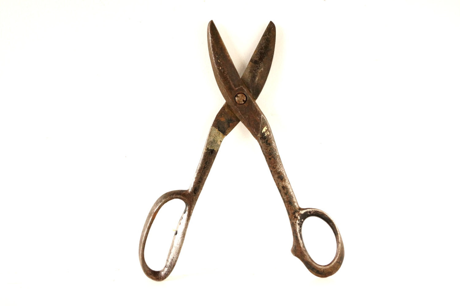 Vintage Metal Cutting Scissors On Wooden Stock Photo 2268010861