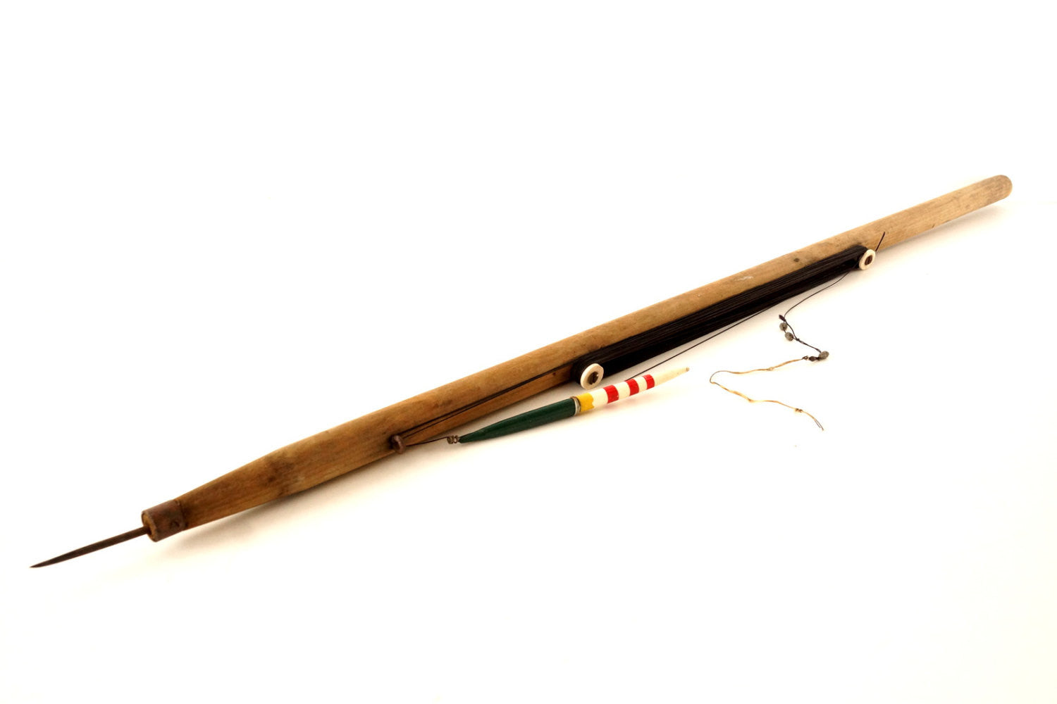 Vintage ice fishing rod, Wooden Tip Up ice fishing pole,folding