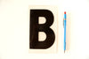 Vintage Industrial Marquee Sign Letter "B", Black on Clear Thick Acrylic, 7" tall (c.1970s) - thirdshift