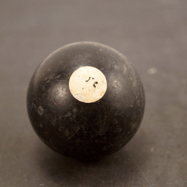 Vintage / Antique Clay Billiard Ball Black Number 8, Standard Pool Bal –