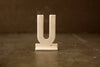 Vintage Metal Sign Letter "U" with Base, 1-13/16 inches tall (c.1950s) - thirdshift