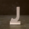 Vintage Metal Sign Letter "J" with Base, 1-13/16 inches tall (c.1950s) - thirdshift