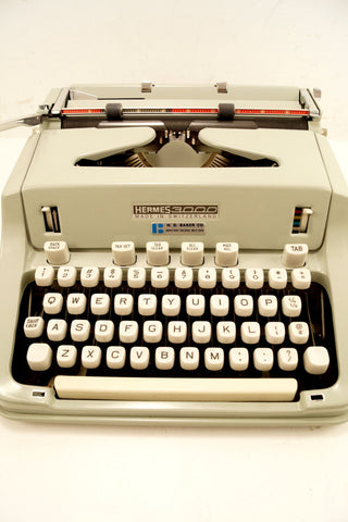 Vintage Hermes 3000 Portable Typewriter in Case with Manual (c.1968 ...